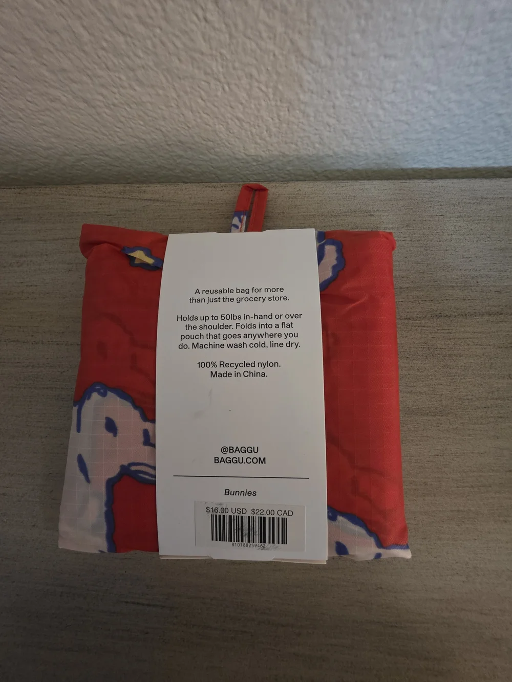 BAGGU Standard Reusable Tote Bag - Red Floral